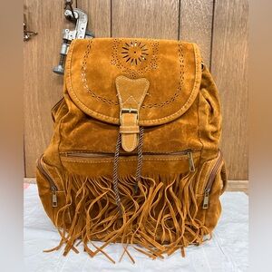 VGUC Brown, Soft Suede Backpack